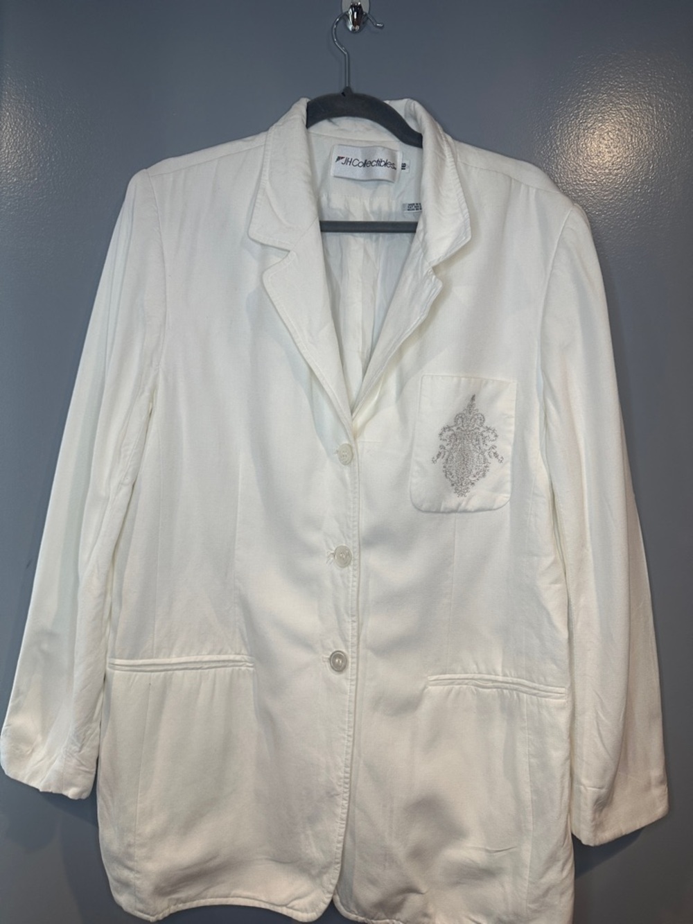 Vintage JH Collectibles Rayon Silk Blazer size 16 Old money peppy academia
